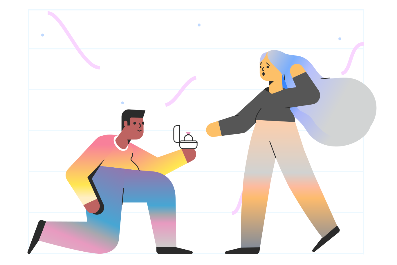 結婚の申し込み のpngとsvgでのイラスト