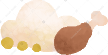 mashed potatoes with chicken Illustration in PNG, SVG