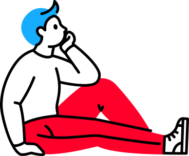 mann sitzt mit erhobenem kopf PNG, SVG