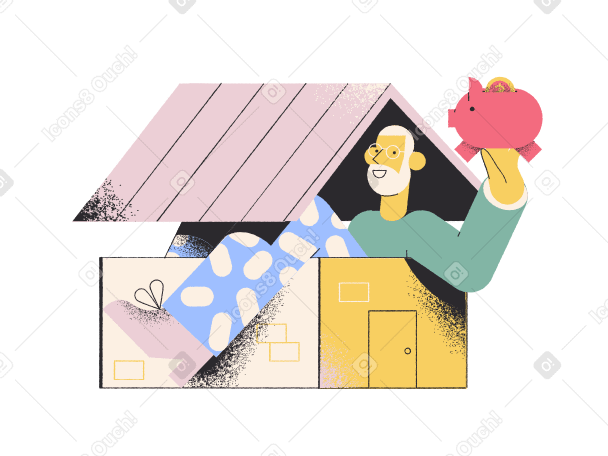  I bought a house! Illustration in PNG, SVG