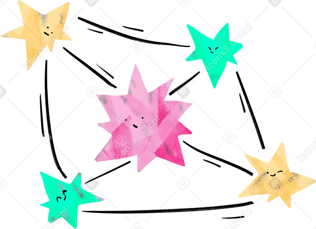 constellation Illustration in PNG, SVG