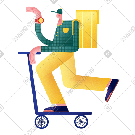 骑摩托车的穿制服的男人当送货员 PNG, SVG