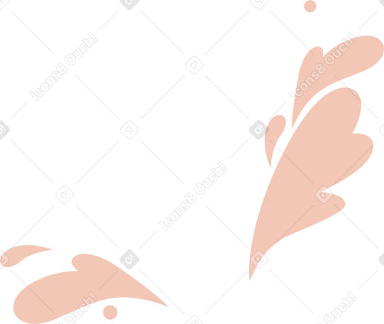 orange feathers around something PNG, SVG