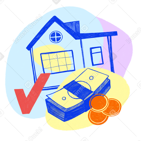 Buying and selling real estate Illustration in PNG, SVG