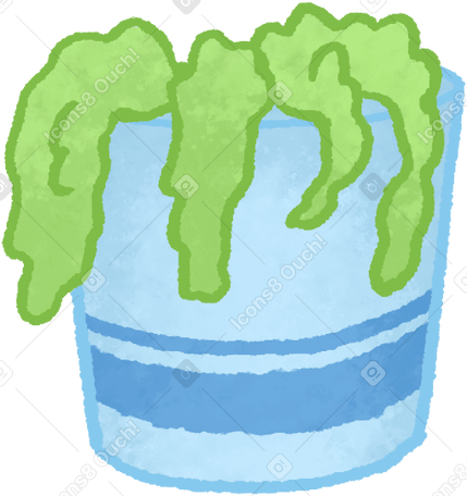 houseplant in blue pot PNG, SVG