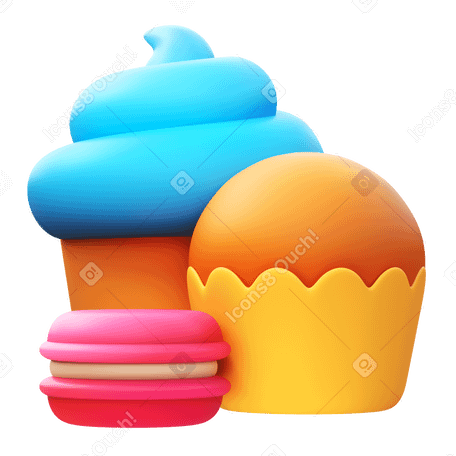 3D dessert PNG, SVG