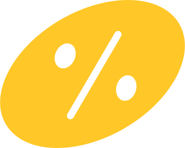 yellow percent sign PNG, SVG