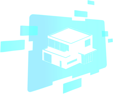Голографическая рамка с домом в PNG, SVG