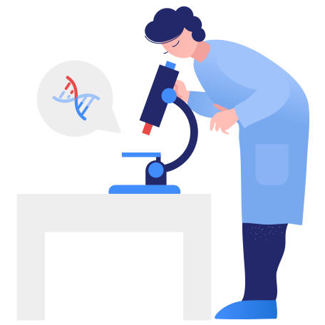 DNA research Illustration in PNG, SVG