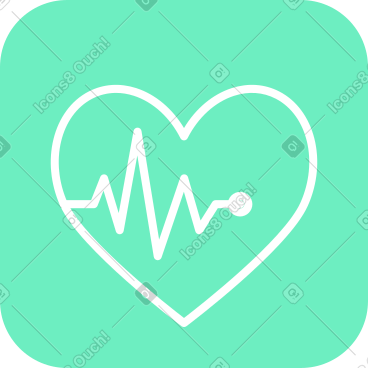 Heart with pulse icon PNG, SVG