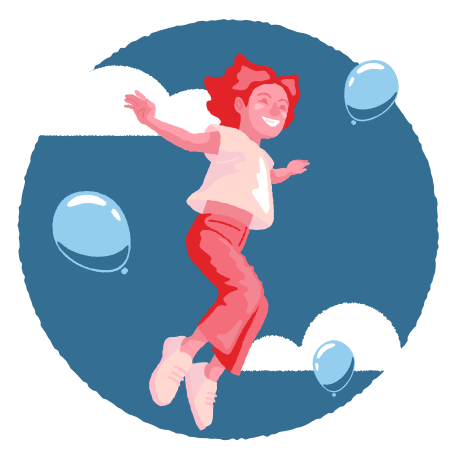Jump higher than the sky Illustration in PNG, SVG