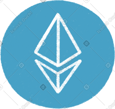 blue ethereum PNG, SVG