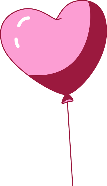heart balloon PNG, SVG