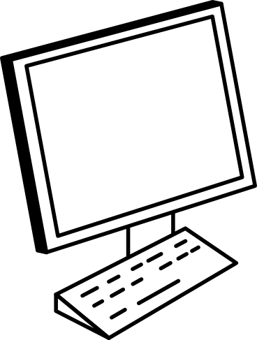 Монитор и клавиатура в PNG, SVG