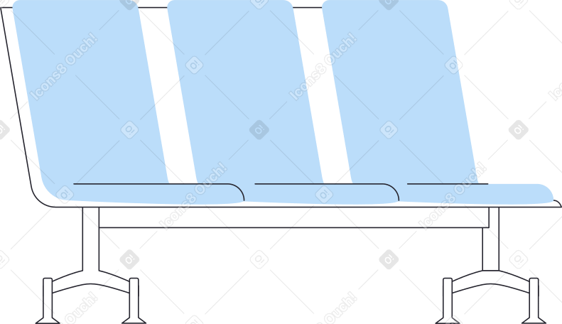 airport aisle seat Illustration in PNG, SVG