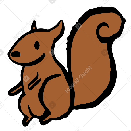 squirrel sitting PNG, SVG