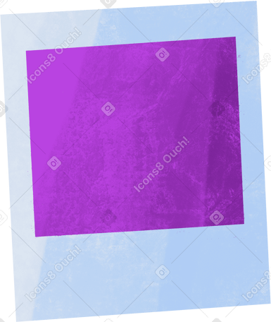polaroid photocard with purple background PNG, SVG