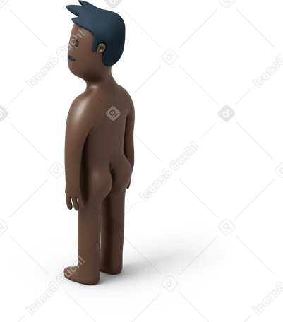 3D Голый мужчина в PNG, SVG