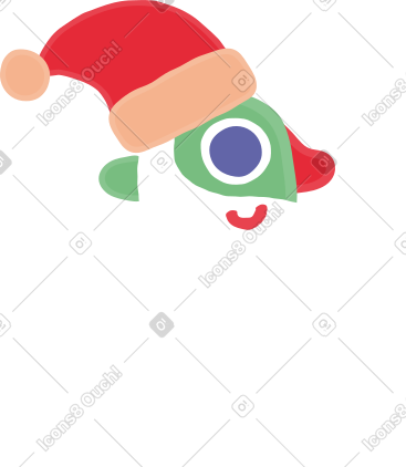 Santa's head PNG, SVG