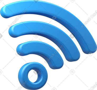 蓝色 wi-fi 标志 PNG, SVG