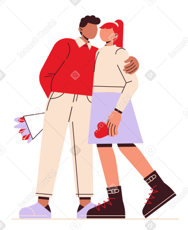 Man and woman on a romantic date PNG, SVG
