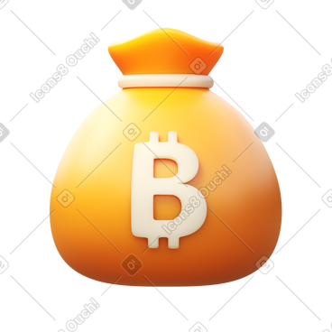 Bitcoin money bag  PNG, SVG