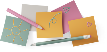 Pencils and paper stickers PNG, SVG