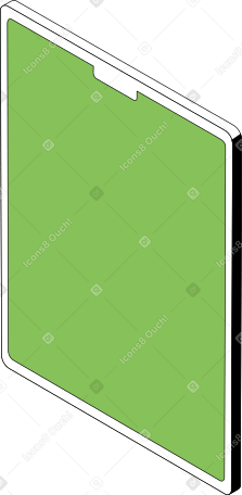 tablet with a green screen Illustration in PNG, SVG