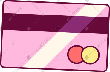 Pink bank card PNG, SVG