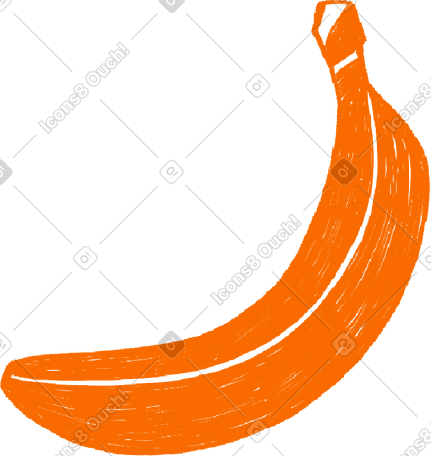 orange banana PNG, SVG