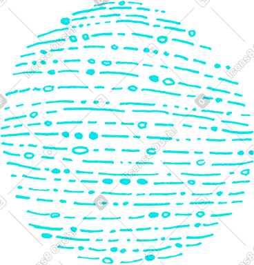 Blue line dotted sphere PNG, SVG