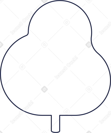 tree 2 line Illustration in PNG, SVG