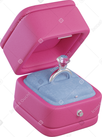 3D wedding ring box  PNG, SVG