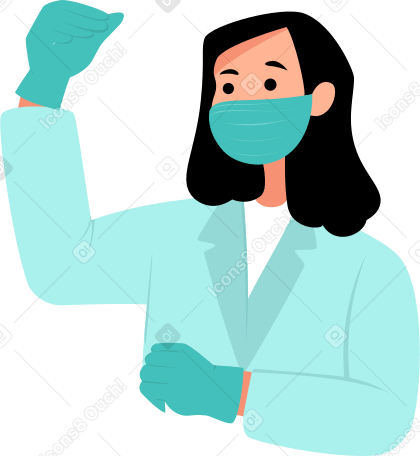 woman doctor in mask PNG, SVG