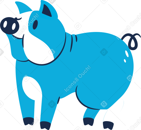pig standing Illustration in PNG, SVG