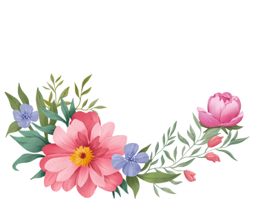 Different flowers at the bottom PNG, SVG