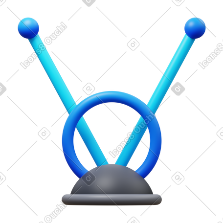 3D tv antenna PNG, SVG