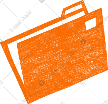 Orange computer folder PNG, SVG