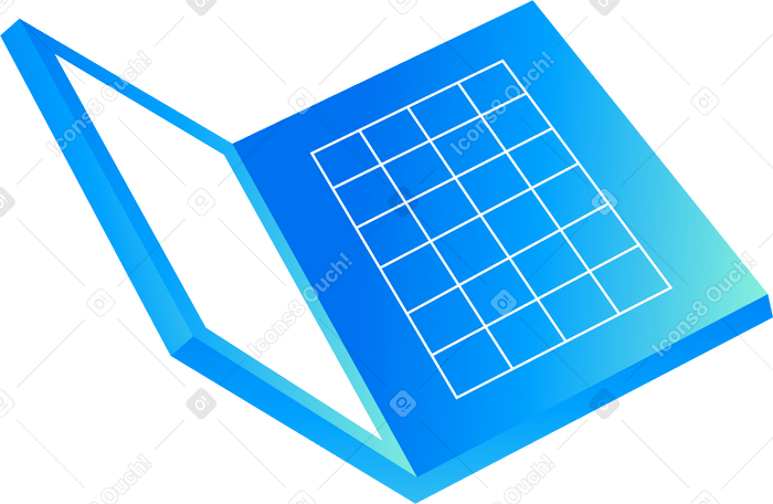 Blauer laptop PNG, SVG