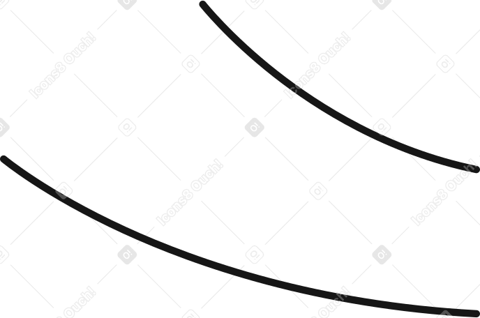 Lignes noires de mouvement d'un scooter PNG, SVG