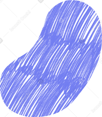 blue scribbly oval shape в PNG, SVG