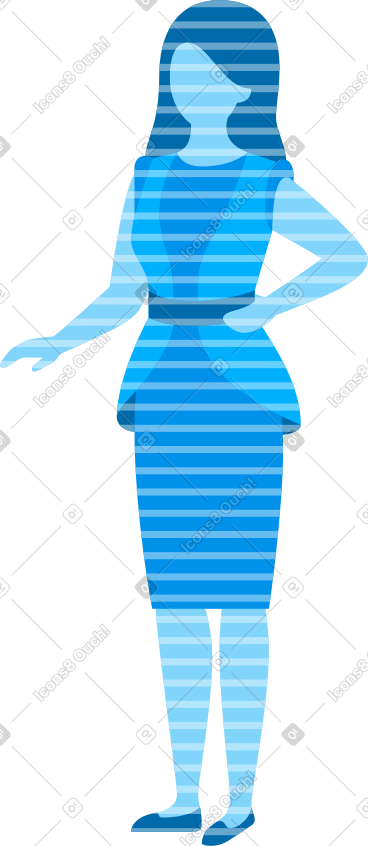 女人全息图投影 PNG, SVG