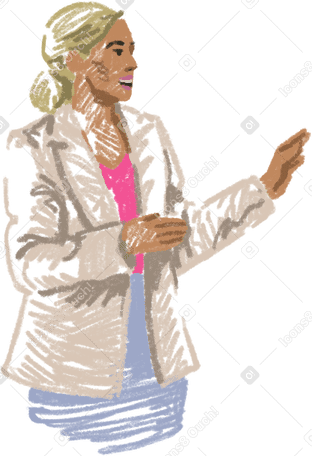 young woman talking PNG, SVG