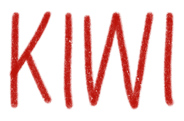 Kiwi lettering PNG, SVG