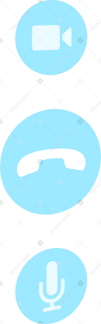 video call buttons in perspective Illustration in PNG, SVG