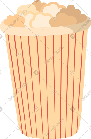 tall paper cup of popcorn PNG, SVG