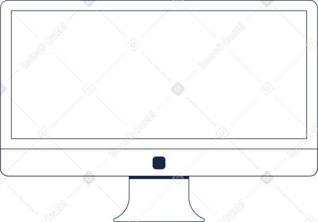 Grande monitor branco PNG, SVG
