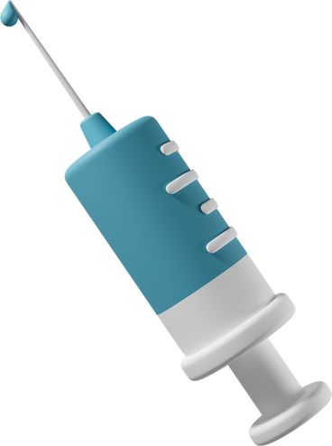 Blue syringe with needle PNG, SVG