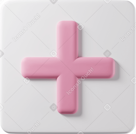 3D Red cross icon PNG, SVG