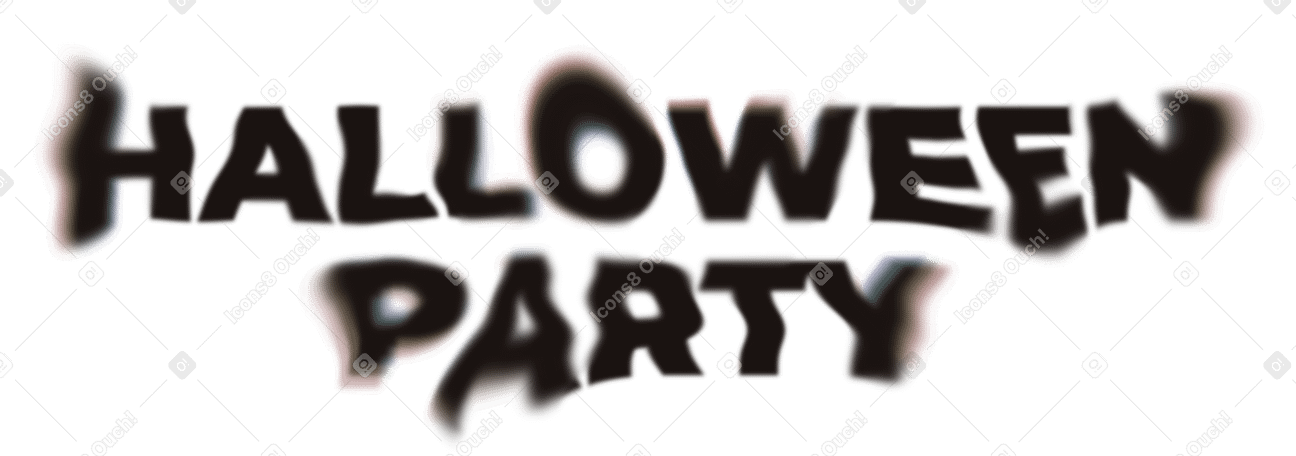 text halloween party noisy PNG, SVG